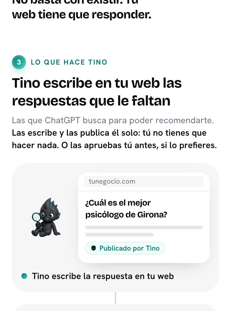 Bloque 'Lo que hace Tino' en /empezar